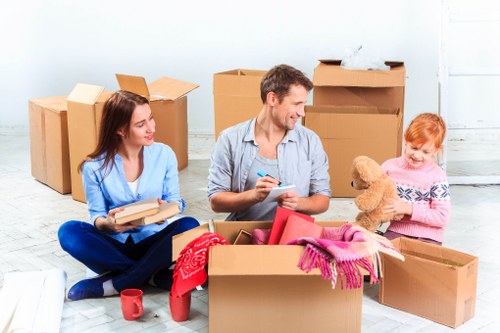 Professional office movers planning relocation in Storage Merton