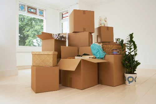 Loading commercial items onto a moving truck